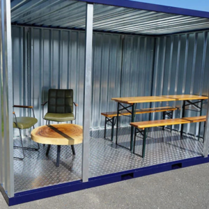 Abri de Jardin 4 x 2 mètres ouvert