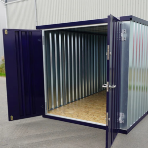 Container de Stockage Démontable Bleu Acier 2 x 2 mètres
